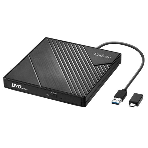 External CD Drive Type C USB 3.0 Portable CD DVD +/-RW Drive Slim DVD ...