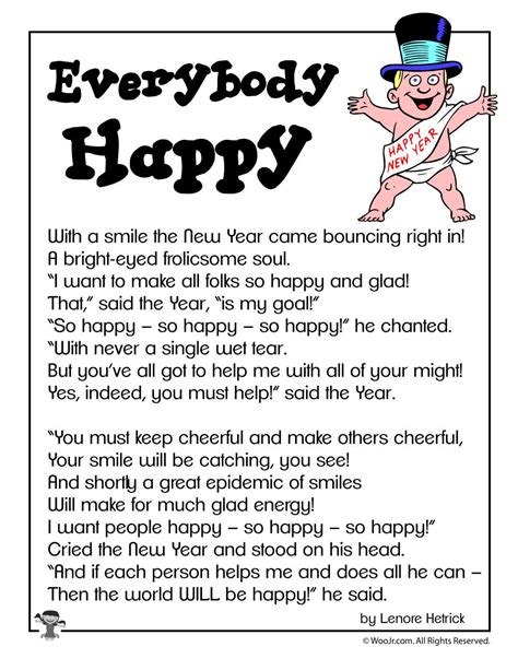 Everybody Happy Poetry for New Years | Woo! Jr. Kids Activities ...