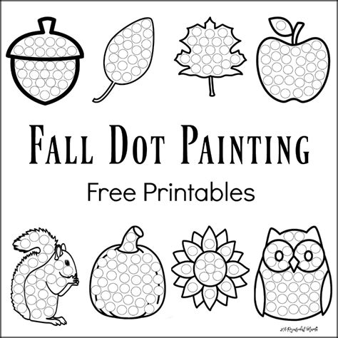 Fall Dot Painting {Free Printables} - The Resourceful Mama