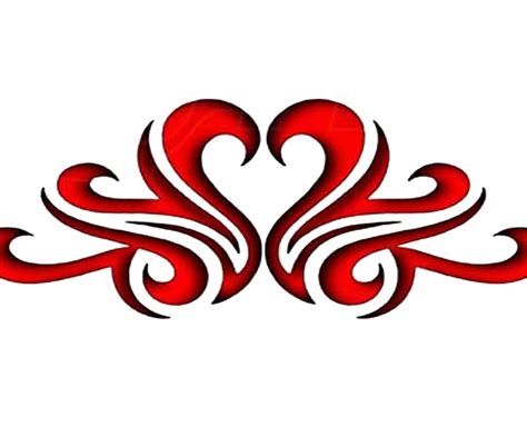 Swirly Heart Tattoo - Cliparts.co