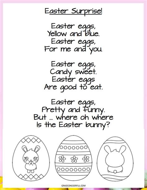 Bear Poem Freebie » Grade Onederful | Easter poems, Kindergarten poems ...