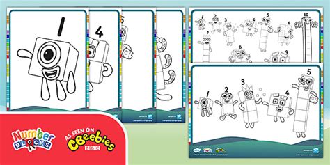 FREE! - 👉 Numberblocks: Printable 1-10 Colouring Pages | Twinkl