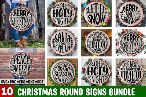 Christmas Round Signs Svg Graphic by FA_Creativeidea · Creative Fabrica