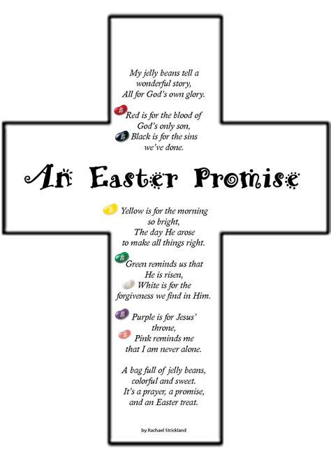 Jelly Bean Poem For Easter Printable - Printable Templates