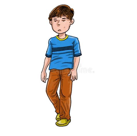 Cartoon Boy Walk Sad Stock Illustrations – 215 Cartoon Boy Walk Sad ...