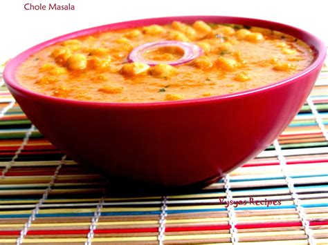 Vysya's Delicious Recipes: Chana Masala or chole Masala for poori and ...