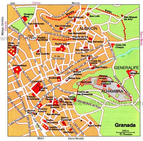 Printable Street Map Of Granada Spain - Printable Maps