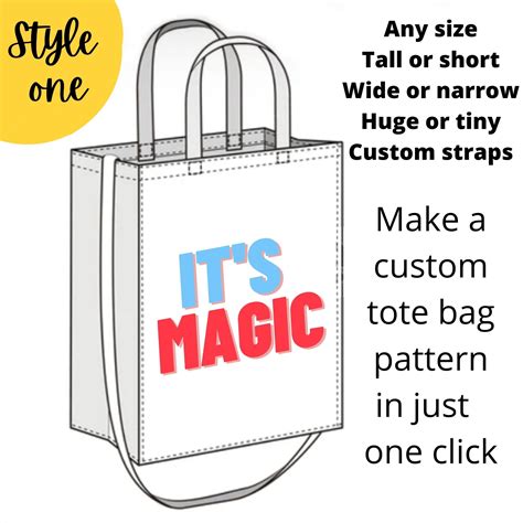 CUSTOM TOTE BAG PATTERN GENERATOR (2 STYLES) - Sew Modern Bags