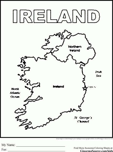 Map Of Ireland Coloring Page Coloring Pages For Kids Pinterest ...