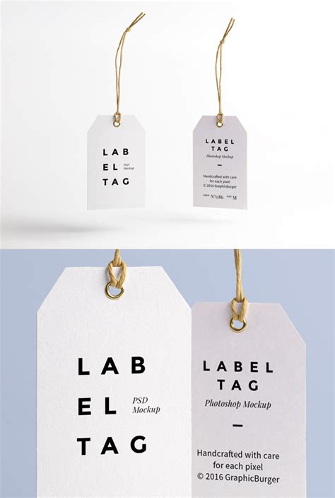 Label Tag PSD MockUp | GraphicBurger