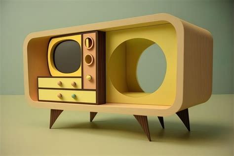 Premium Photo | Old tv sitting on top of a wooden stand