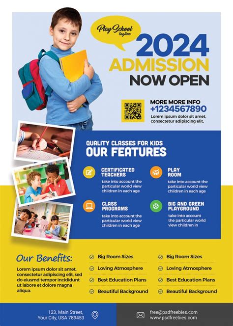 School Admission Open AD Flyer PSD | PSDFreebies.com