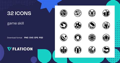 Game skill Icon Pack | Glyph | 32 .SVG Icons