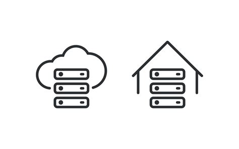 On-premise and cloud data icon. Network server vector desing. 34995229 ...