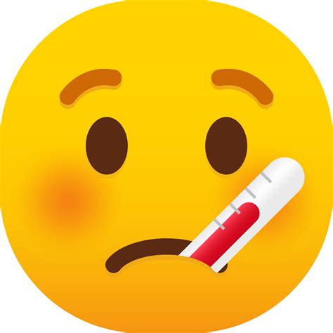 Face with Thermometer emoji 20522269 PNG