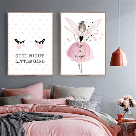 Baby Girl Room Decor Nordic Poster Canvas Print Wall Decor | BVM Home