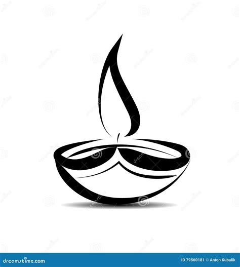 Diwali Oil Lamp Vector Illustration | CartoonDealer.com #128474084