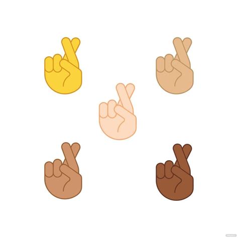 Fingers Crossed Emoji Vector in Illustrator, SVG, JPG, EPS, PNG ...