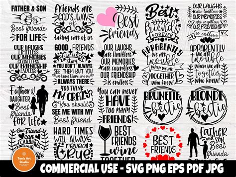 Best Friends SVG Bundle, Friendship Svg Graphic by TonisArtStudio ...