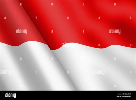 Indonesia waving flag 3d illustration wind ripple Stock Photo - Alamy