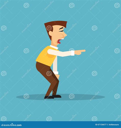 Man Mocking Someone. Vector Illustration Stock Vector - Illustration of ...