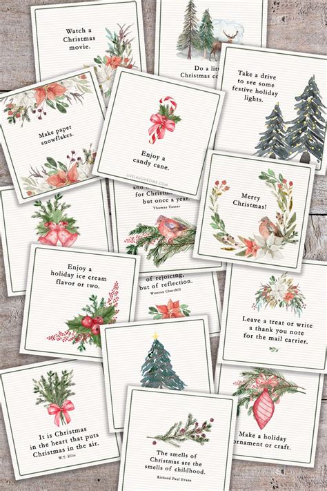 Christmas Advent Cards. Activities + Quotes - Live Laugh Rowe