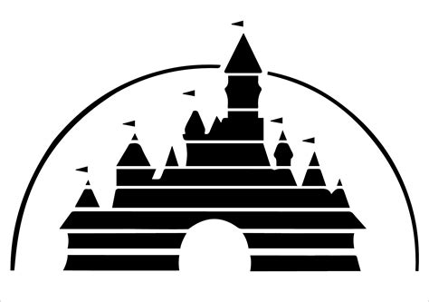 Disney Castle Black transparent PNG - StickPNG