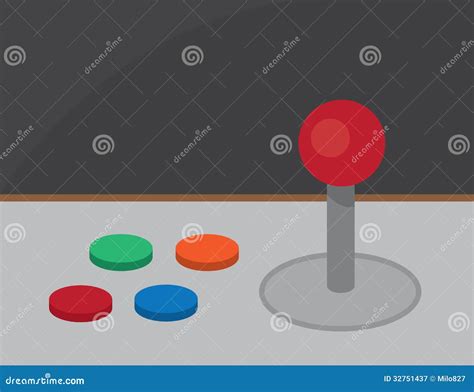 Arcade Joystick Buttons stock vector. Illustration of game - 32751437