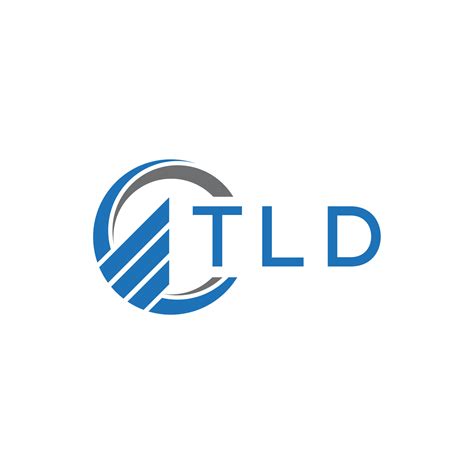 TLD business finance logo design. TLD Flat accounting logo design on ...