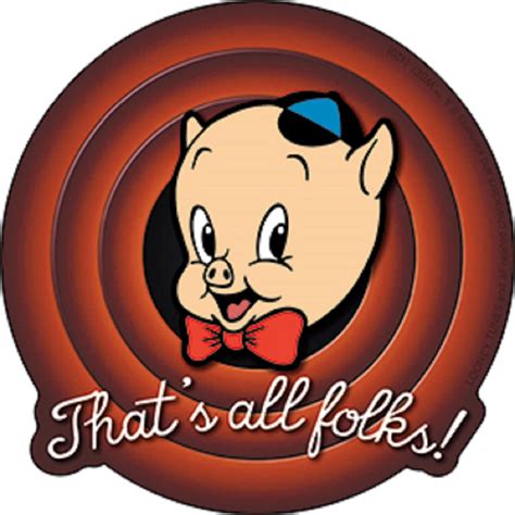 LOONEY TUNES PORKY PIG - Animated Series By Warner Bros. STICKER, 4" x ...