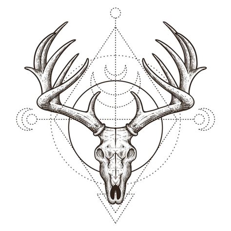 Deer Skull Tattoo Royalty-Free Images, Stock Photos & Pictures ...