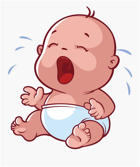 Infant Cartoon Crying - Baby Crying Coloring Page , Free Transparent ...