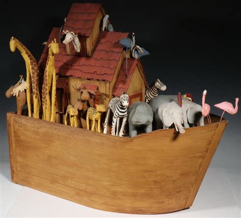 Sold Price: FOLK ART NOAH'S ARK SCULPTURE - Invalid date EST