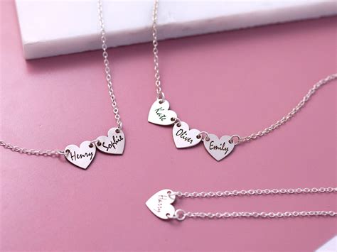 Kids Name Necklace Silver Name Plate Sterling Silver - Etsy