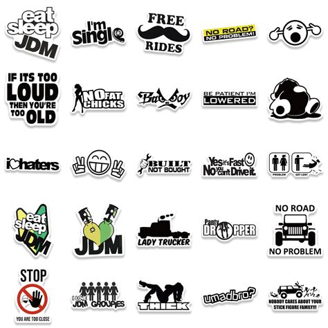 50pcs Funny JDM Stickers – AU Sticker World