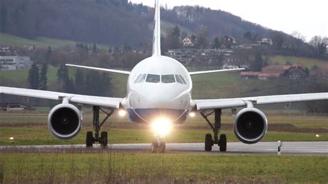 Spectacular Airbus A320 landing & take off at Airport Bern-Belp - YouTube