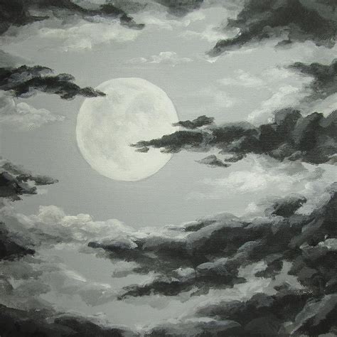 Cloudy Night Sky Drawing