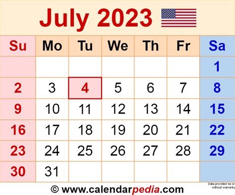 July 4 2023 Calendar - Get Calendar 2023 Update