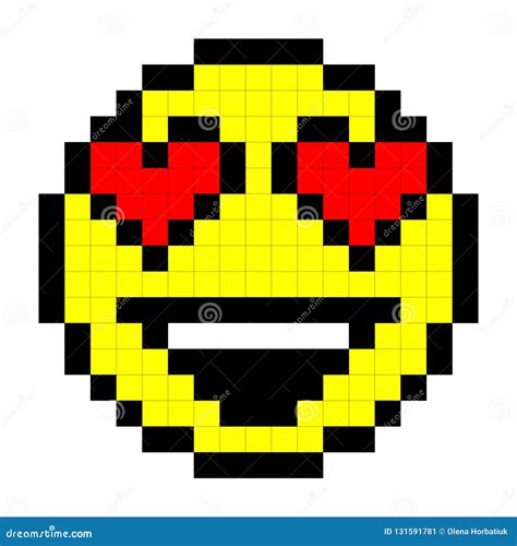 Smiley Pixel Art Style En El Fondo Blanco Vector Ilustración del Vector ...