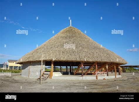 Traditional Amerindian Benab in Wowetta Amerindian Village in Guyana ...