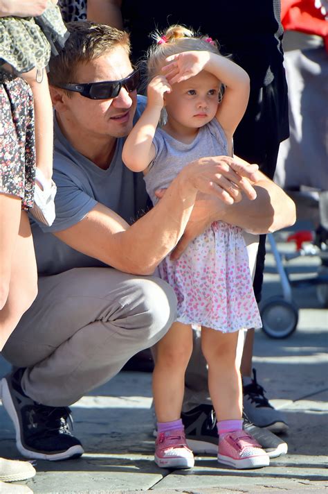 Jeremy Renner Spending Some Daddy and Daughter Time in Disneyland ...