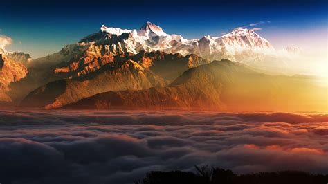 3840x2160 Resolution Mountains In Clouds 4K Wallpaper - Wallpapers Den