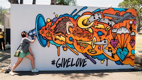 Instagram Mural for Event - Interactive Street Art for Music Festival Love