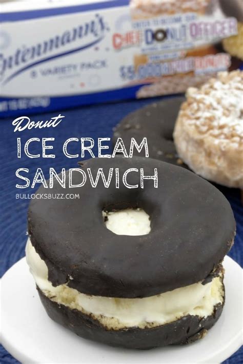 Donut Ice Cream Sandwich Recipe + Entenmann's Donuts | Ice cream ...