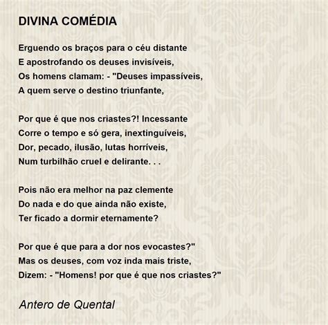 DIVINA COMÉDIA - DIVINA COMÉDIA Poem by Antero de Quental