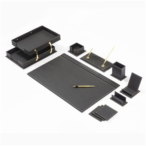 Buy MOOGCO Desk Organizers - Desk Accessories - Leather Desk Organizer ...