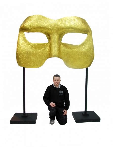 Venetian Mask Gold Glitter | Event Prop Hire