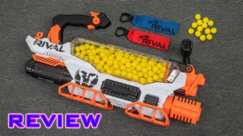 The NERF Rival Prometheus MXVIII-20K Blaster Can Fire 200 Rounds