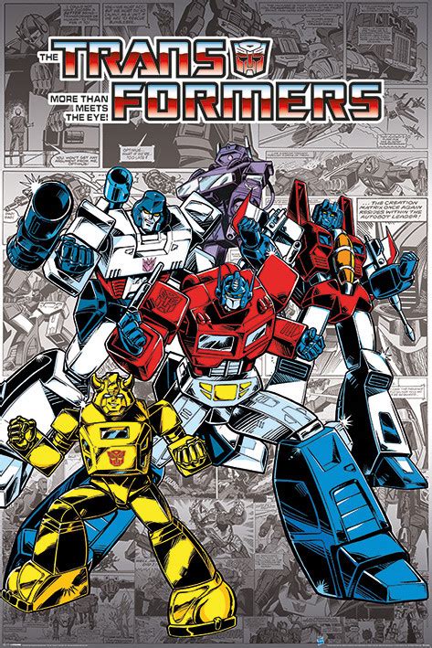 Transformers G1 - Retro Comics Poster | Sold at UKposters