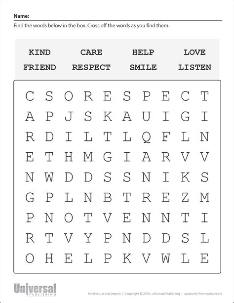 Kindness Activities | Free Printables - Universal Publishing